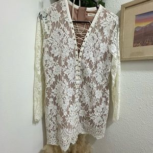 Lace mini dress